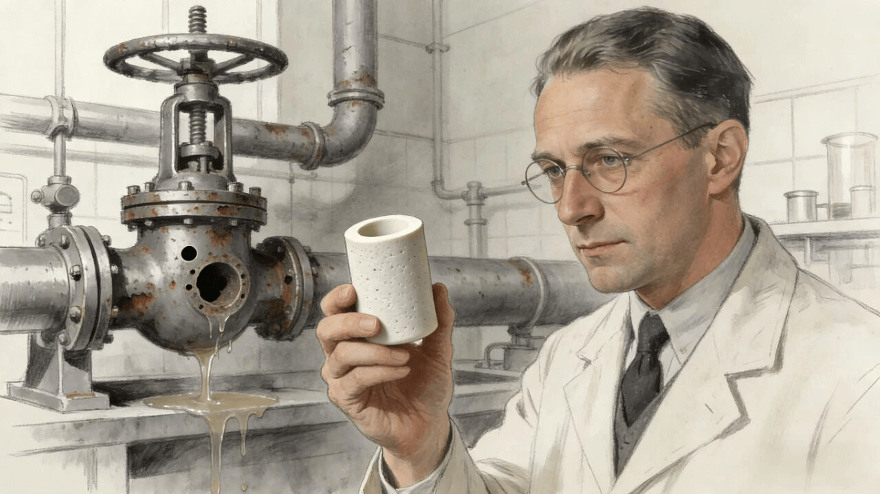 Ceramic valve history reference from KOWOV technical materials