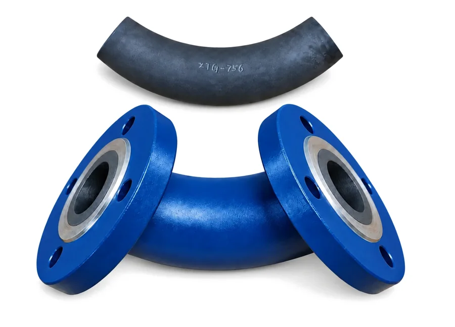 Ceramic-lined elbows