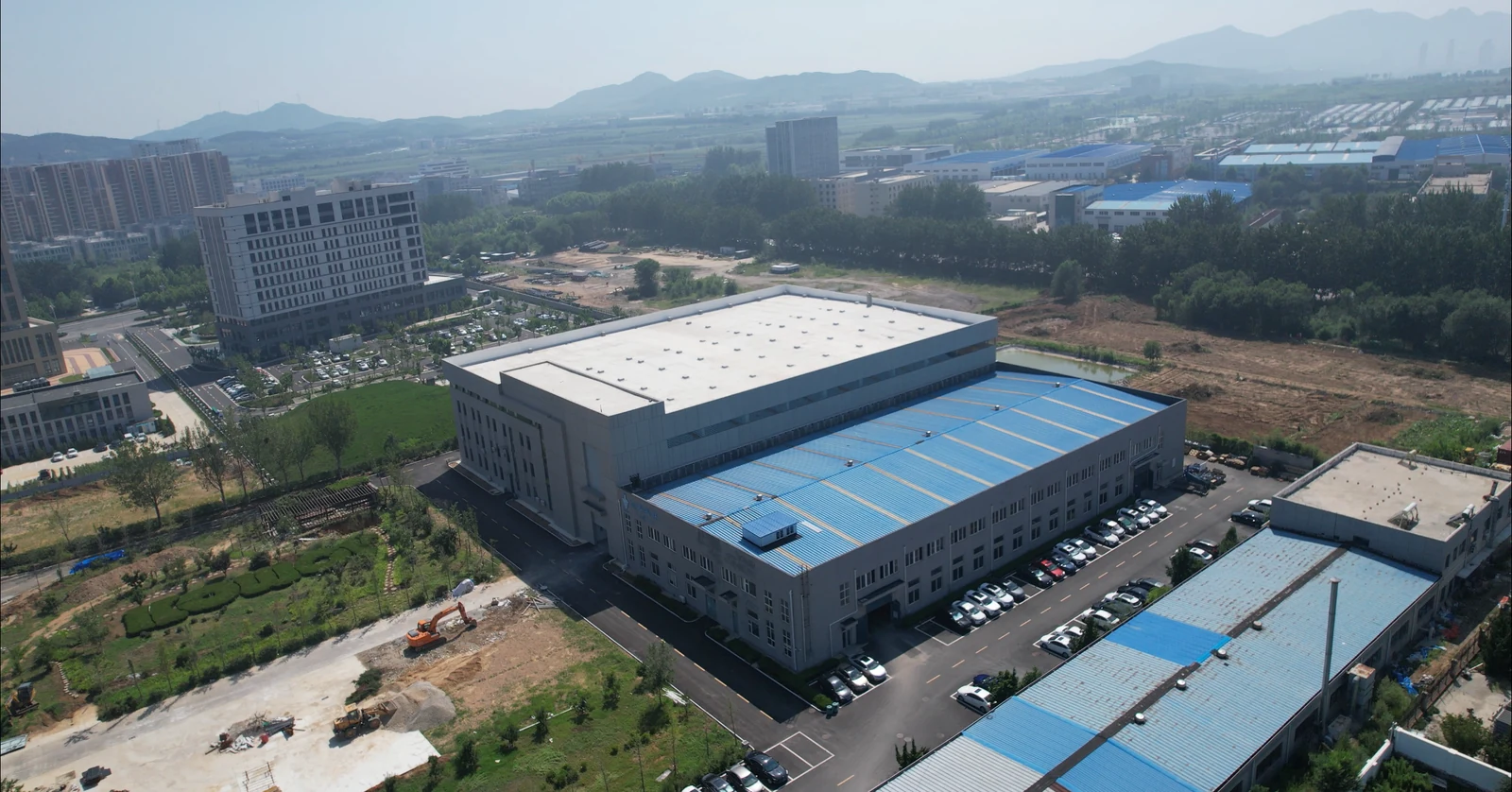 Present-day aerial view of the Yantai manufacturing facility